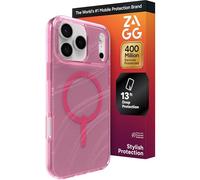 ZAGG Milan Coque à clipser pour iPhone 17 Pro Max, renforcée en graphène avec protection contre les chutes (4 m), bords texturés et design étincelant, compatible avec la charge MagSafe