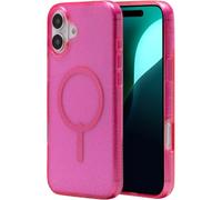 ZAGG Milan Snap Case for iPhone 16 Plus - Pink Glitter, MagSafe Compatible, 13ft Drop Protection, Recycled Materials, Slim & Stylish Design