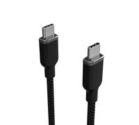ZAGG mophie chargestream câble de chargement USB-C vers USB-C câble 2 mètres, charge rapide, robuste, tressé, Noir