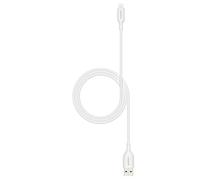 ZAGG mophie essentials Câble USB-A vers Lighning, câble de charge, charge rapide 12W, matériaux PVC haut de gamme, 3 mètres, noir or blanc (blanc)