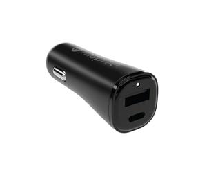 ZAGG mophie Essentials in Chargeur de Voiture Double USB-A et USB-C 12 W, Charge Rapide, adapté aux Voyages, Noir