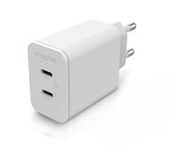 mophie speedport 45 - Adaptateur secteur - 45 Watt - Fast Charge, PD - 2 connecteurs de sortie (24 pin USB-C) - blanc - Europe