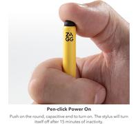 ZAGG Pro Stylus 2 iPad Pen, Chargement sans Fil, Fixation magnétique, Pointe remplaçable, Longue durée de Vie de la Batterie (Jaune)