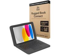 ZAGG Rugged Book Connect Étui pour iPad 11" (A16)/11" (Gen 10) - Étui avec Clavier pour Salle de Classe, Protection Contre Les Chutes de 2 m, Connexion directe USB-C, pavé Tactile, résistant à l'eau