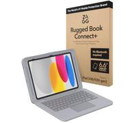 ZAGG Rugged Book Connect+ Étui pour iPad 11" (A16) / 11" (Gen 10) - Étui Clavier avec Protection d'écran, Protection Contre Les Chutes de 2 m, qualité médicale, Connexion directe USB-C, résistant à