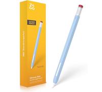 ZAGG Silicone Skin for Apple Pencil (1st & 2nd Generation) and ZAGG Stylus - Hexagonal Design for Non-Slip Grip, Anti-Roll Protection, and Ergonomic Comfort, Two-Pieces, Blue