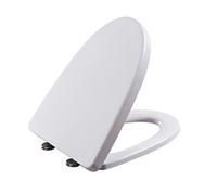 ZAGH Abattant WC avec Frein de Chute, Cuvette Toilette en Forme de V, Lunette de Toilette en PP avec Fermeture en Douceur, Démontage en Un clic, Charnière Réglable, Nettoyage Facile, Blanc,01A
