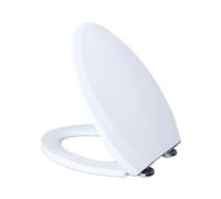 ZAGH Abattant WC Forme V,Cuvette Toilette avec Frein de Chute,Lunette WC avec Fermeture en Douceur,Lunette de Toilette Universelle Blanche,Lunette WC avec Démontage Rapide et Charnière Réglable,01G