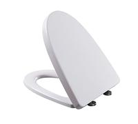 ZAGH Abattant WC Forme V,Cuvette Toilette avec Frein de Chute,Lunette WC avec Fermeture en Douceur,Lunette de Toilette Universelle Blanche,Lunette WC avec Démontage Rapide et Charnière Réglable,01A