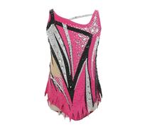 Zagitova Justaucorps De Gymnastique Rythmique For Filles Avec Strass Scintillants, Costume De Danse Sans Manches For Filles, Robe De Gymnastique(XXS)