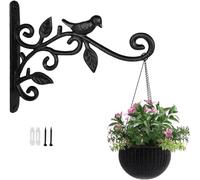 Zaguvox 1 lot de supports muraux pour panier suspendu extérieur et intérieur jusqu'à 15,9 kg, grand crochet en fonte pour plantes de jardin, lanterne, lumière, mangeoire à oiseaux, carillon éolien