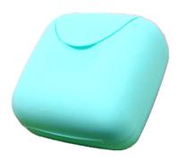 ZaH Porte-savon, petit porte-savon en plastique bleu pour douche, baignoire - Étui de voyage pour savon, économiseur de savon, rangement de savon, léger, design de drainage