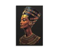 ZAHAABWS Nefertiti Poster décoratif sur toile détruit l'Égypte - Poster mural moderne pour chambre à coucher - 50 x 75 cm