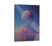 ZAHAABWS Poster de paysage science-fiction sur toile - Impression d'art moderne pour chambre à coucher - 20 x 30 cm