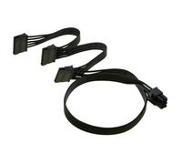 ZAHARA Câble d'alimentation SATA 6 Broches vers 3x15 pour Blocs d'alimentation Seasonic/Antec,minage BTC et répartiteur HDD 18,7 Pouces