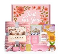 ZAHAT Cadeaux tendance pour adolescentes - Coffret cadeau pour adolescentes avec couverture, carnet, bougie, masque de sommeil, sel de bain, chaussettes et gobelet, coffret cadeau esthétique pour