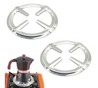 ZAHD 2 Pièce Moka Pot Cuisinière Support Pot Réducteur Anneau Stand Cafetière étagère accessoires Réducteur de Brûleur Support pour anneau de fixation pour cafetière à expresso four cuisine (Argent3)