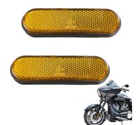 ZAHD 2 pièces Moto vélo réflecteur Orange arrière réflecteur Universel Réflecteur Autocollant pour Moto catadioptre adhésif Orange Catadioptre Soi Adhésif Catadioptre pour Les Motos vélos (Orange)