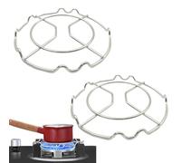 ZAHD 2 pièces Réducteurs à gaz en pour plaque Pot Cuisinière Support Réducteur Anneau Anneau de Gaz Réducteur Sous-Plat Pour Support de plaque de cuisson au gaz pour carafes à café et à lait (Argent3)