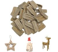 ZAHD 30 PCS Petits morceaux de bois flotté Décoration barres en bois non traitées pour projets de bricolage Flotté Artisanat Pièces de Bâtons Pour la décoration l'artisanat (Bois)