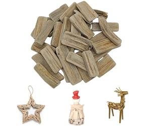 ZAHD 30 PCS Petits morceaux de bois flotté Décoration barres en bois non traitées pour projets de bricolage Flotté Artisanat Pièces de Bâtons Pour la décoration l'artisanat (Bois)