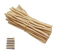 ZAHD 50 Pcs Bois Flotté Pièces en Embellissements Rustique Bâton Barre Ronde Morceaux de Branches Cadeaux Bricolage Longueur 20 cm Diamètre 0.5-1.2 (A), (D110130254A)