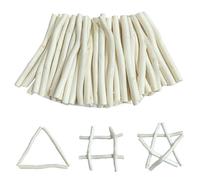 ZAHD 50 Pcs Branches Bâtons Bois Flotté Pièces en Bois Branches en Cadeaux De Bricolage Rustique bâtonnets de naturelles en artisanat Flotté en Embellissements (Blanc)