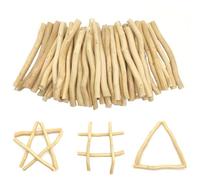 ZAHD 50 Pcs Branches Bâtons Flotté Pièces en Bois Branches en Bois Cadeaux De Bricolage Rustique bâtonnets de naturelles en artisanat Flotté en Embellissements (Couleur bois)