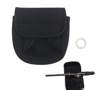 ZAHD Housse de protection pour moulinet baitcaster et rolls Poche de Bobine Pêche Couverture Protection Genérico Couverture de moulinet de pêche avec mouche Pour Roue à filer pêche plein air (Noir, S)