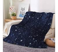 ZAHHYG Plaid Ciel Étoilé Bleu Marine Plaid Polaire Micro Fibre Plaid Canape Chaud Épais Couverture Durable Couverture Polaire Adaptée aux Canapés et Aux Lits(150x200cm)