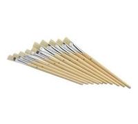 ZAHN Pinsel – Pinceaux plats E10710-08 – Soie de porc – Jeu de 10 pièces (tailles 10 et 14)