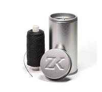 Zahnseidenkampagne Coton de bambou végétalien avec charbon actif - Fil dentaire ciré de qualité supérieure - Noir (bobine de 250 m + distributeur)