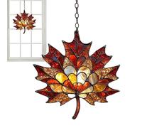 Zahoken Attrape-Soleil pour Fenêtre Intérieure | Attrape-Soleil Pendentif 2D en Acrylique à Feuilles d'Érable d'automne - Pendentif Esthétique d'Artisanat Mural,pour Rebord de Fenêtre, Chambre