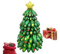 Zahoken Ballons de Noël | Ballon Géant Arbre de Noël en Aluminium à Poser 130 cm | Idées Cadeaux pour Événements Scolaires et Réunions Familiales | Décoration pour Magasins et Fêtes de Fin d'Année