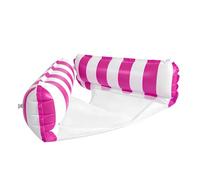 Zahoken Chaise Gonflable pour Piscine - Hamac Gonflable À Rayures 2-en-1,Fauteuil Flottant Convertible en Lit De Voyage | pour Eau Mer Plage Étang Rivière Intérieur Extérieur Dehors Camping