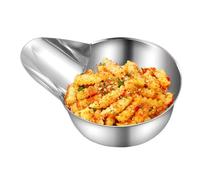 Zahoken Cuillère À Friture | Pelle à Popcorn en Acier Inoxydable | Outil de Préparation de Repas avec Bec Canard pour Sucre Sauce Riz Popcorn Purée | Riz Maïs