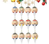 Zahoken Décorations De Sapin De Noël,Charme avec 12 Visages | 12 Pièces De Décorations Pendentifs pour Arbre De Noël | pour Fêtes Halloween Anniversaire Fête Mariage Intérieur Extérieur