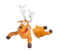 Zahoken Décorations Portes Animées Noël Père Noël Renne - Décoration de Père et Renne à Crash pour Fêtes - Décoration Activée par Le Son avec Autocollant Vitre Brisée et Mouvement de Jambes pour