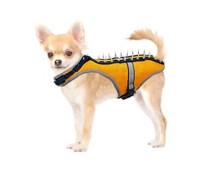 Zahoken Gilet à Piquants pour Protection des Petits Chiens | Harnais Réfléchissant Anti-Agression pour Chien,Gilet Adjustable avec Picots Anti Prédateurs - pour Activités Nocturnes Et Randonnées en