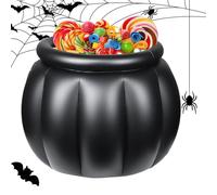 Zahoken Glacière à Boissons Gonflable Halloween,Glacière à Boissons Halloween Gonflable - 56x46 cm Grande Capacité Conteneur À Bonbons Noir pour Salle À Manger Barbecue Plage Pique-Nique Et Cuisine