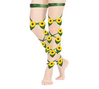 Zahoken Guêtres,Jarretière Pour Cuisse Élastique Sexy Avec Fleurs Et Bretelles - Accessoires De Jarretière Élastique Ajustable Anti-Dérapants Pour Halloween, Fêtes, Voyage, Mariage Et Cosplay