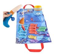 Zahoken Jeu De Pêche pour - Jeu De Pêche Tri Tissu,Jouet Éducatif Sensoriel Interactif avec Emboîtement pour Piscine Baignoire Fête Activités Préscolaires