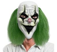 Zahoken Masque Effrayant Clown Lumineux pour Adultes, Déguisement Halloween, Déguisement pour Hommes Femelles Soirée Carnaval Salle Hantée Performance