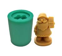 Zahoken Moule en Silicone Père Noël 3D, Moule Bougie Silicone Noël pour la Fabrication de Bougies Aromathérapie, Savon, Chocolat, Résine, Fondant, Gâteau, Décoration d'intérieur