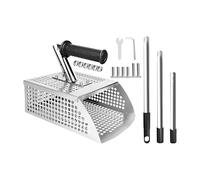 Zahoken Pelle pour la Détection de Métaux, Pelle de Creusement pour Sable de Plage, Râteau Anti-dérapant en Acier Inoxydable à Manche Long pour Les Activités de Tamisage du Sable sur la Plage et de