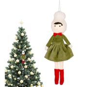 Zahoken Pendentifs de de Noël - Décorations d'arbre de Noël en Peluche Fille,Décoration d'Intérieur pour Couronne, Étagère, Table, Fenêtre, Cheminée, Porche, Entrée, Salon Intérieur et