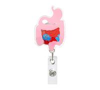 Zahoken Porte-badge à clip | Porte-clé | Porte-clé | Cintre rétractable Orgue Shake Toy Clip pour l'école, le lieu de travail, les médecins, les infirmières, les conférences, les chirurgiens, le