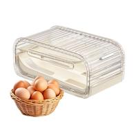 Zahoken Porte-Œufs,Bac à 2 Étages Transparent avec Poignée Coulissante - Range-Œufs à Roulement Stable de Frigo,Pour Congélateur Garde-Manger Maison Restaurant Camping