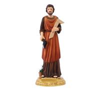 Zahoken Statue de St Joseph en Résine, 21cm Statue Saint Jos-eph Travailleur, Statuette St Joseph Religieuse Sculpture, Collectible Figurine Chrétienne pour Décoration Maison
