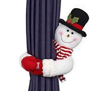 Zahoken Tiensoire de Noël - Décorations Fenêtre Attache Rideau Santa Boucle,Maintenant de Rideau pour Décoration de Noël pour Chambre Séjour Cuisine Salle de Bain